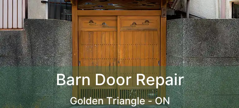 Barn Door Repair Golden Triangle - ON