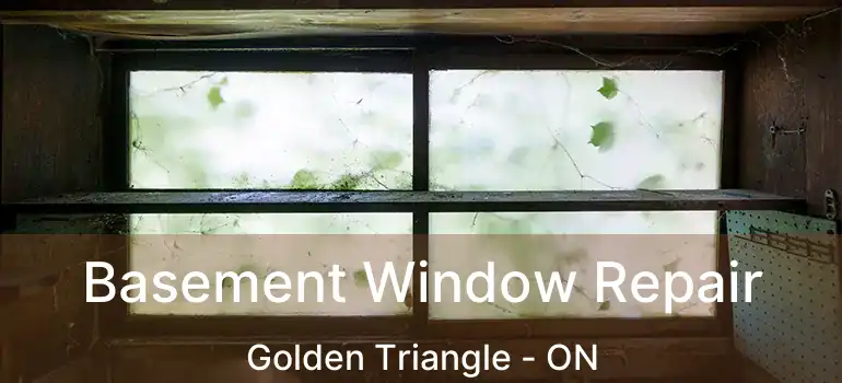 Basement Window Repair Golden Triangle - ON