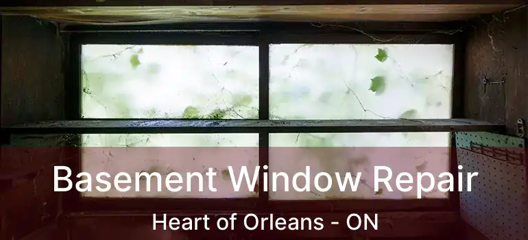 Basement Window Repair Heart of Orleans - ON