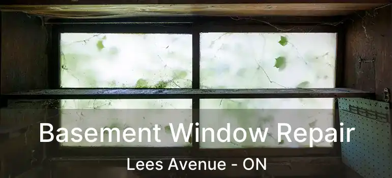 Basement Window Repair Lees Avenue - ON