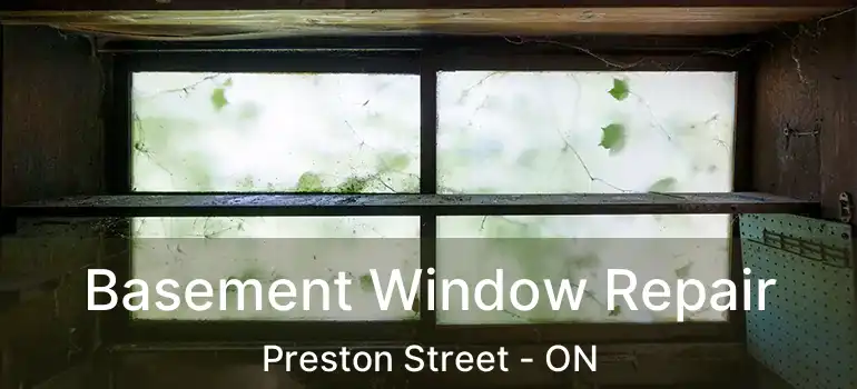 Basement Window Repair Preston Street - ON