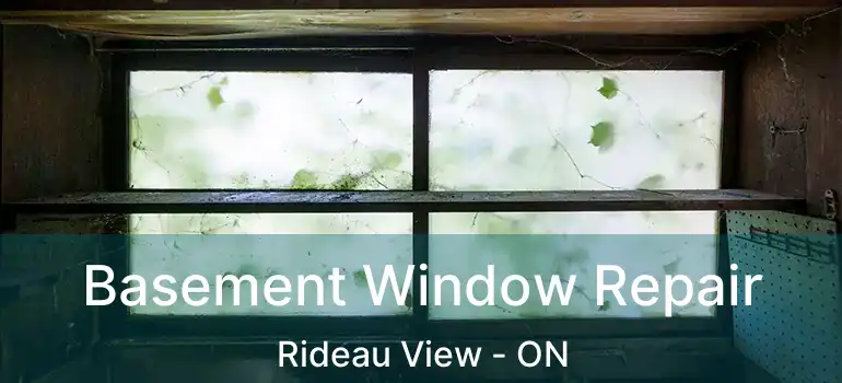 Basement Window Repair Rideau View - ON