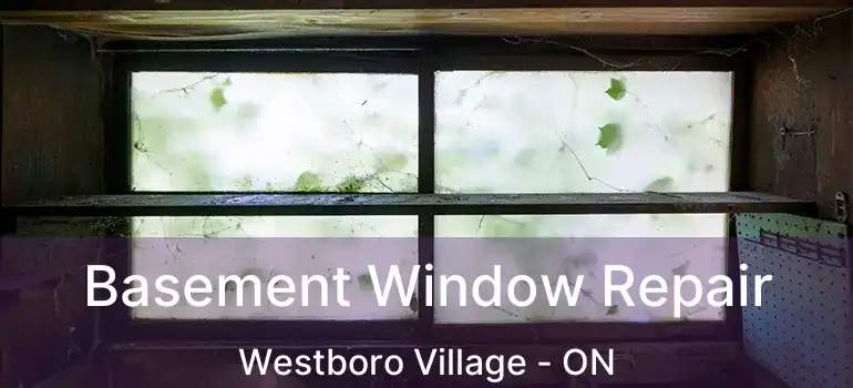 Basement Window Repair Westboro Village - ON