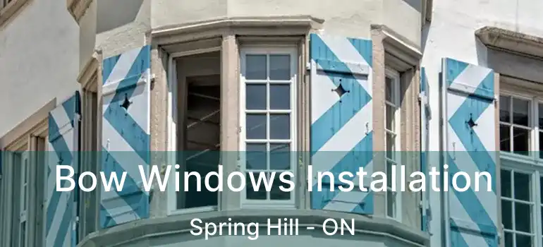 Bow Windows Installation Spring Hill - ON