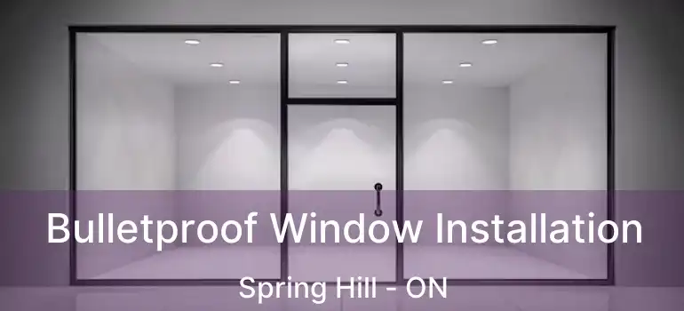  Bulletproof Window Installation Spring Hill - ON