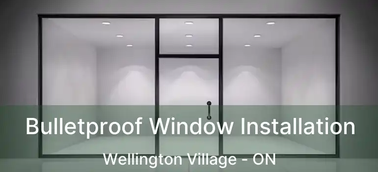  Bulletproof Window Installation Wellington Village - ON