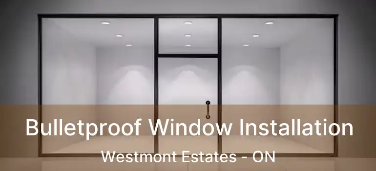  Bulletproof Window Installation Westmont Estates - ON