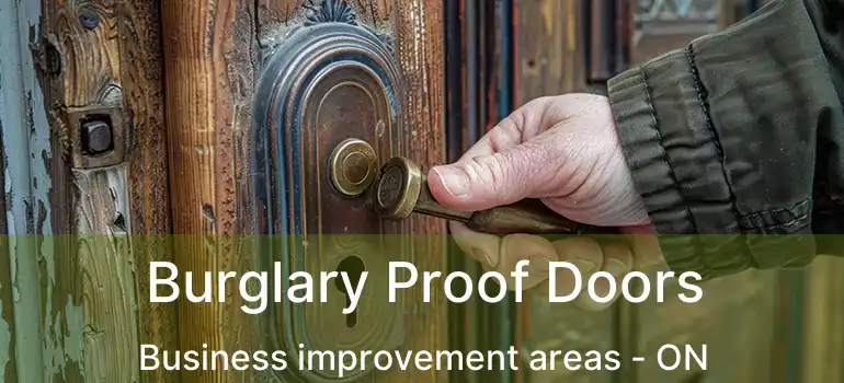 Burglary Proof Doors Business improvement areas - ON