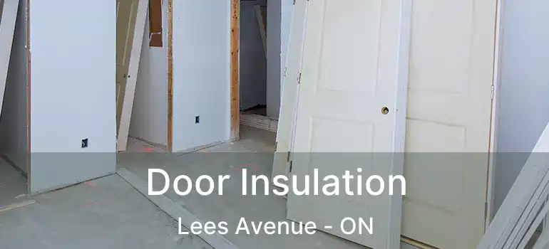 Door Insulation Lees Avenue - ON