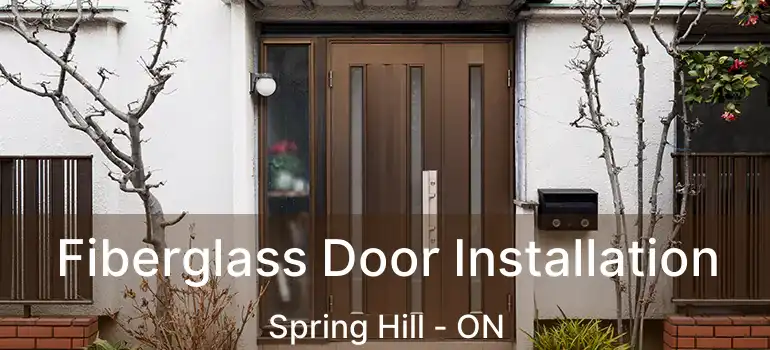 Fiberglass Door Installation Spring Hill - ON