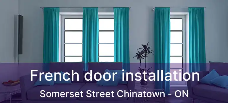  French door installation Somerset Street Chinatown - ON