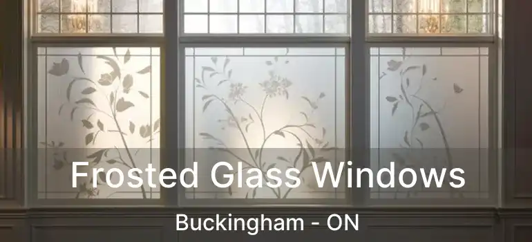 Frosted Glass Windows Buckingham - ON