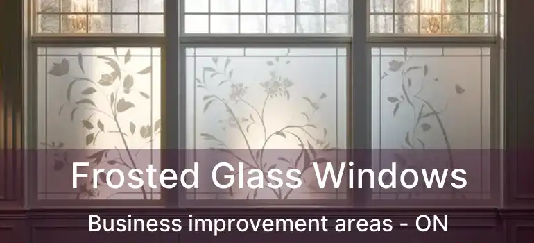 Frosted Glass Windows Business improvement areas - ON