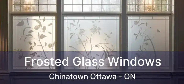 Frosted Glass Windows Chinatown Ottawa - ON