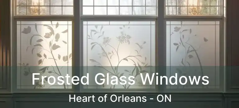 Frosted Glass Windows Heart of Orleans - ON