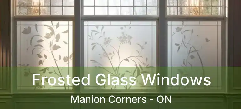Frosted Glass Windows Manion Corners - ON