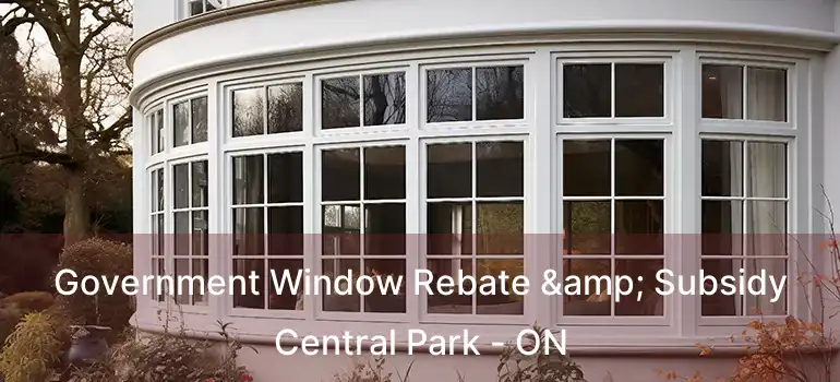 Government Window Rebate & Subsidy Central Park - ON