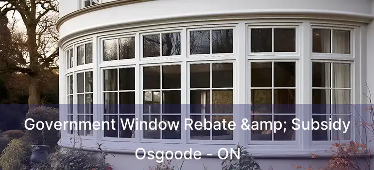 Government Window Rebate & Subsidy Osgoode - ON