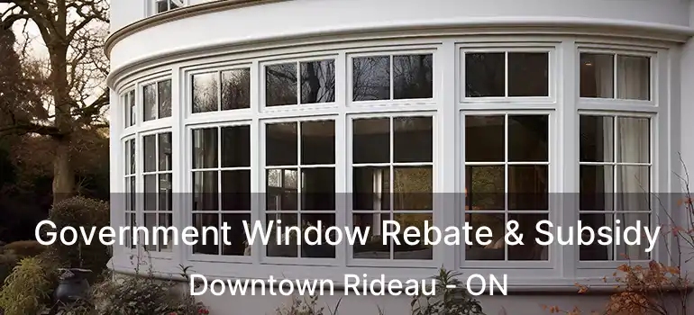  Government Window Rebate & Subsidy Downtown Rideau - ON