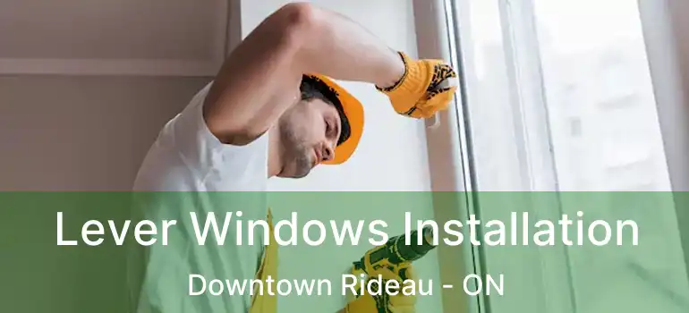 Lever Windows Installation Downtown Rideau - ON