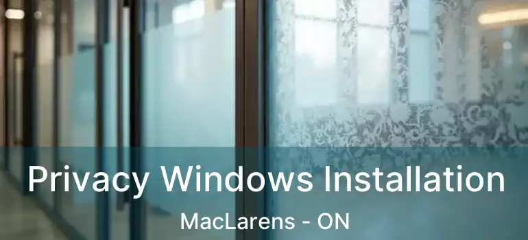  Privacy Windows Installation MacLarens - ON