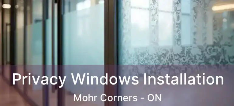  Privacy Windows Installation Mohr Corners - ON