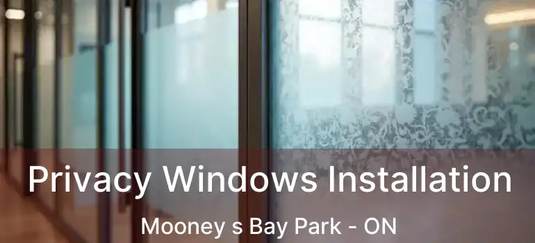  Privacy Windows Installation Mooney s Bay Park - ON