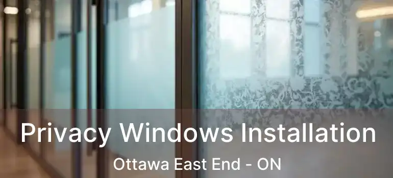 Privacy Windows Installation Ottawa East End - ON