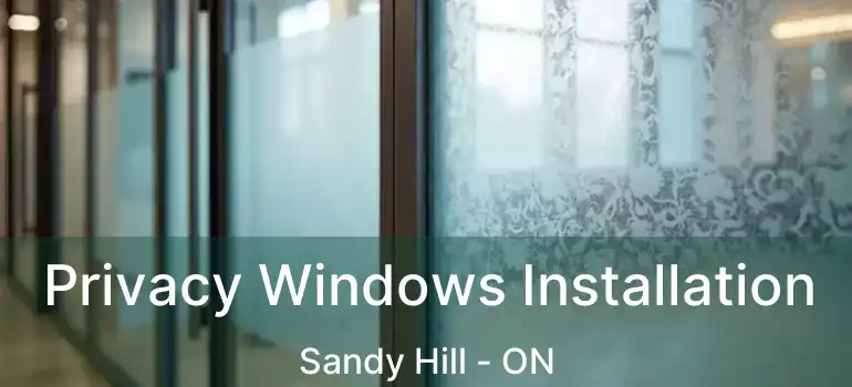  Privacy Windows Installation Sandy Hill - ON