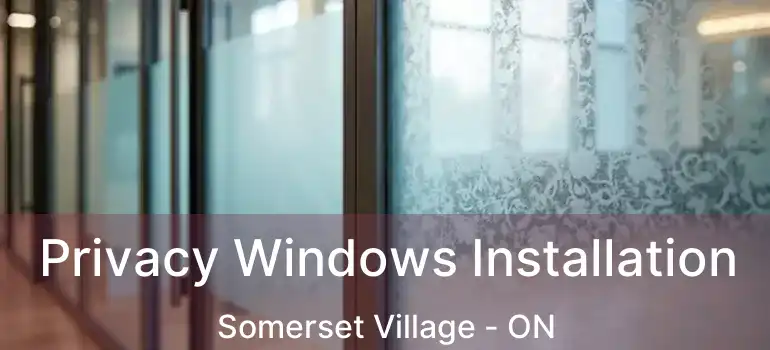  Privacy Windows Installation Somerset Village - ON