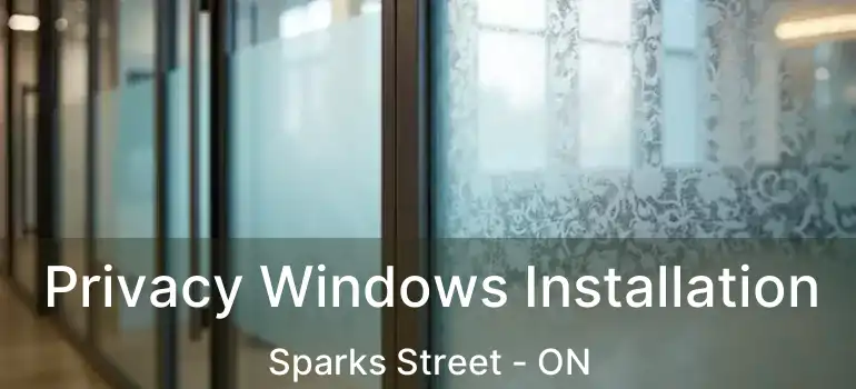  Privacy Windows Installation Sparks Street - ON