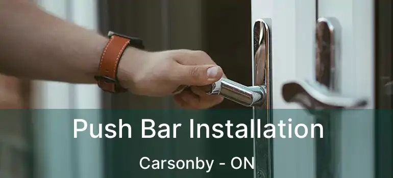 Push Bar Installation Carsonby - ON