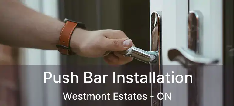 Push Bar Installation Westmont Estates - ON
