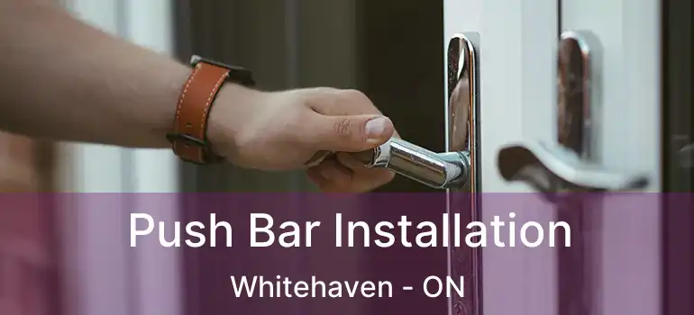Push Bar Installation Whitehaven - ON