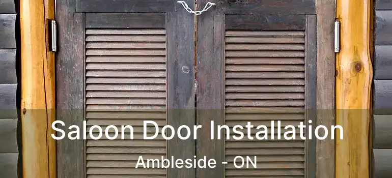 Saloon Door Installation Ambleside - ON