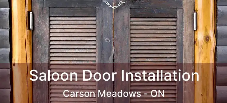 Saloon Door Installation Carson Meadows - ON