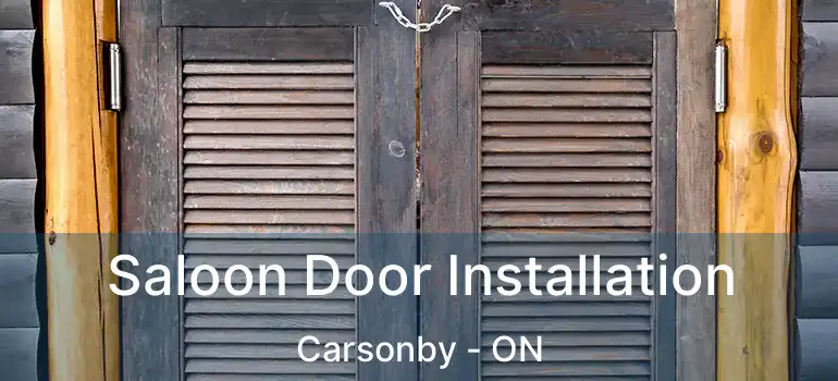 Saloon Door Installation Carsonby - ON