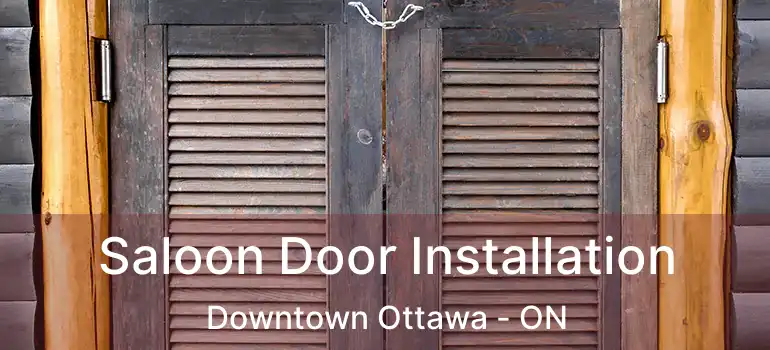 Saloon Door Installation Downtown Ottawa - ON