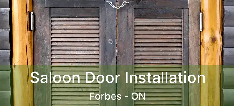 Saloon Door Installation Forbes - ON