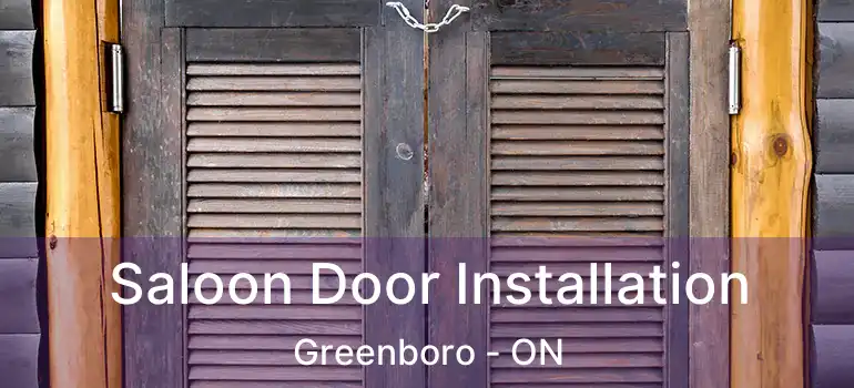 Saloon Door Installation Greenboro - ON