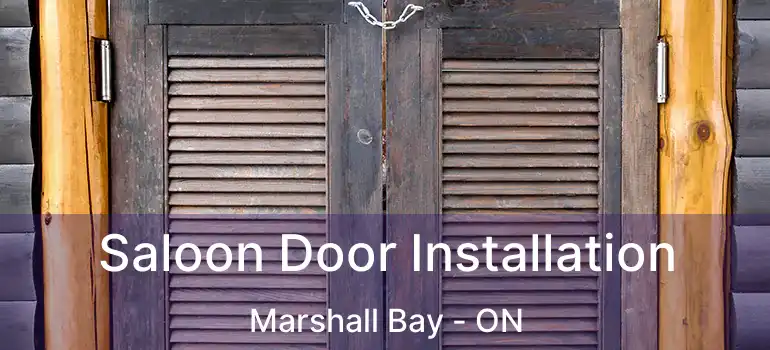 Saloon Door Installation Marshall Bay - ON