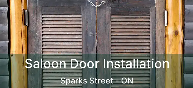 Saloon Door Installation Sparks Street - ON
