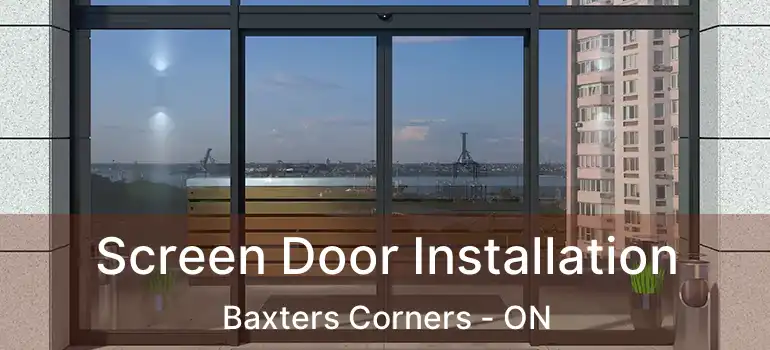 Screen Door Installation Baxters Corners - ON