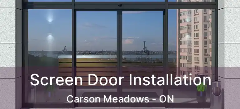 Screen Door Installation Carson Meadows - ON