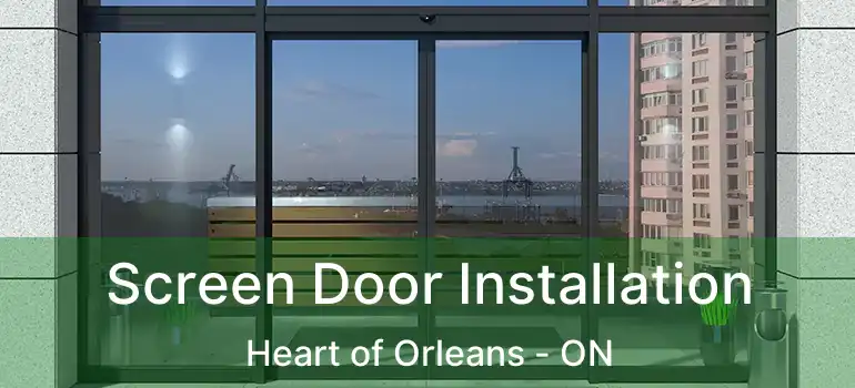 Screen Door Installation Heart of Orleans - ON
