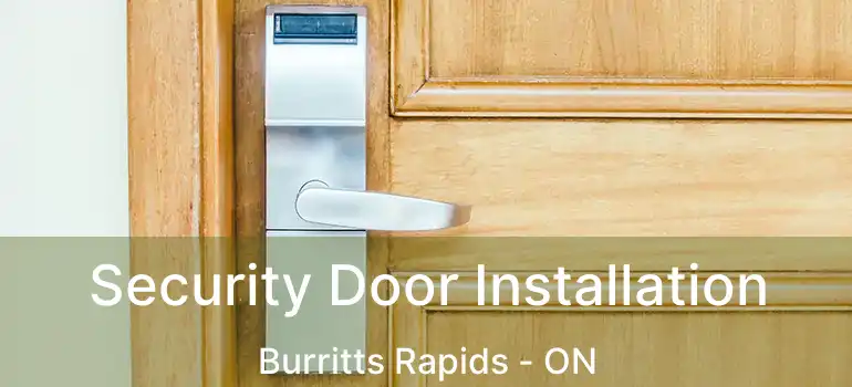 Security Door Installation Burritts Rapids - ON