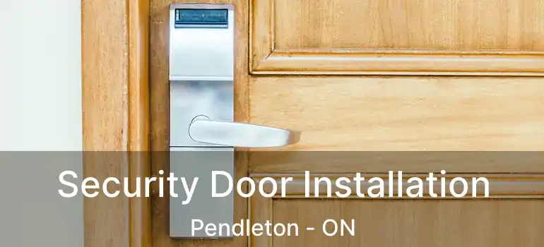 Security Door Installation Pendleton - ON