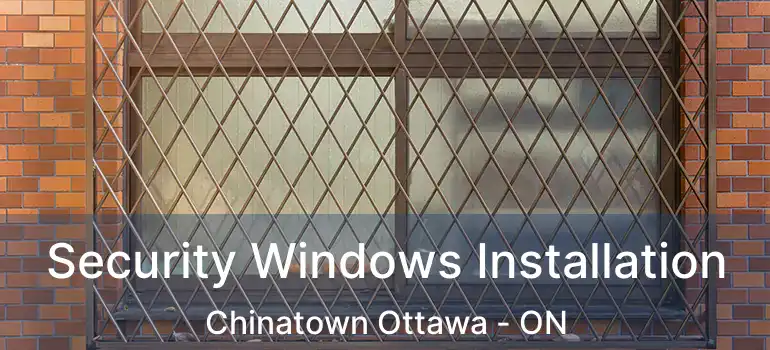 Security Windows Installation Chinatown Ottawa - ON