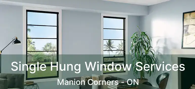 Single Hung Window Services Manion Corners - ON