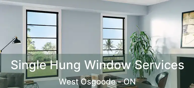 Single Hung Window Services West Osgoode - ON